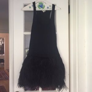 haute hippie feather dress size XS